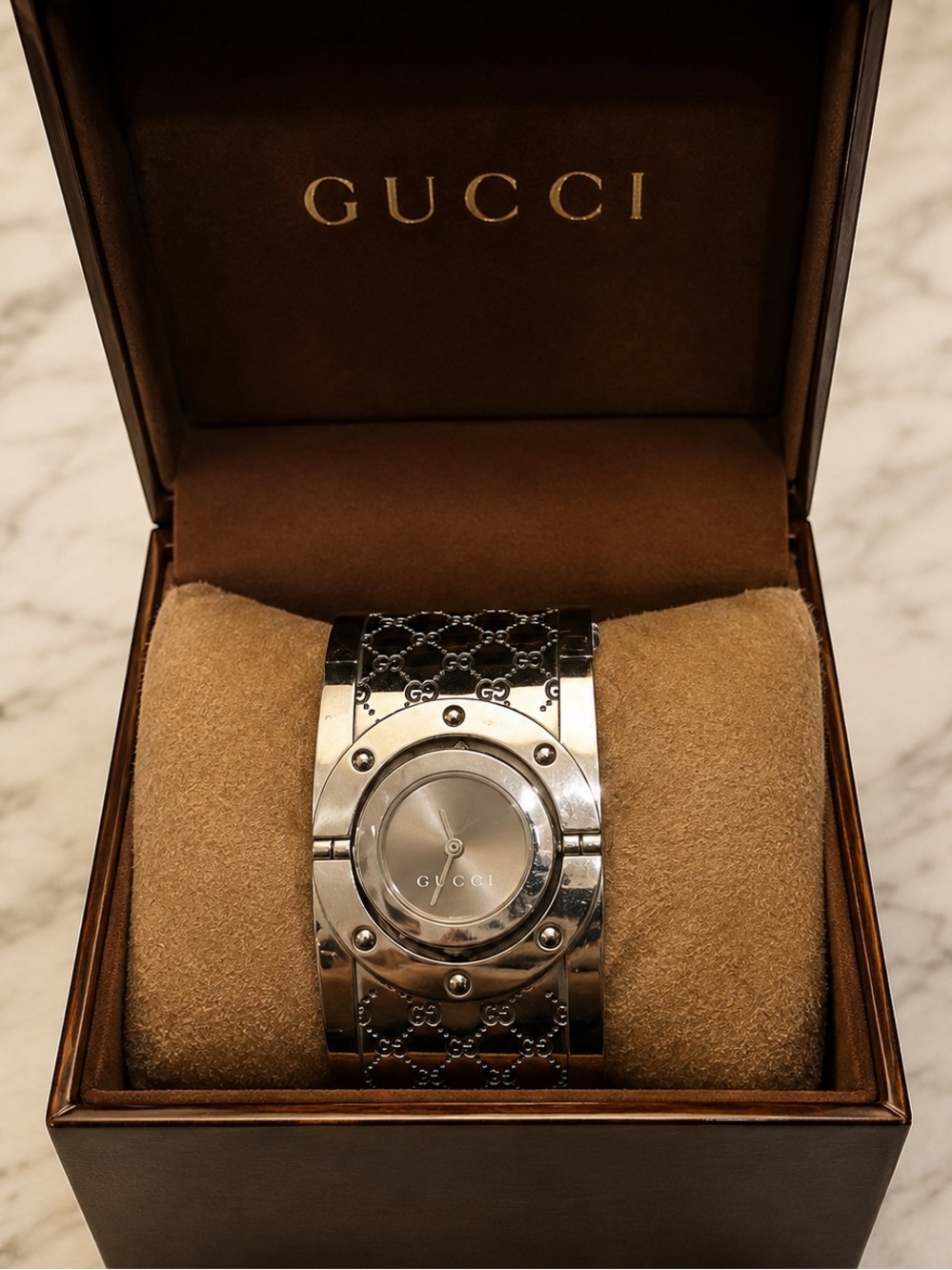 Gucci Woman’s Stainless Steel Bracelet Watch